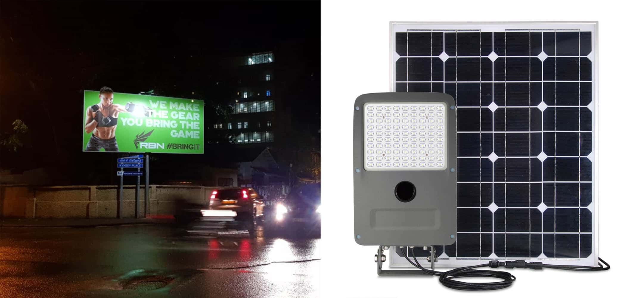 Solarne oświetlenie billboard